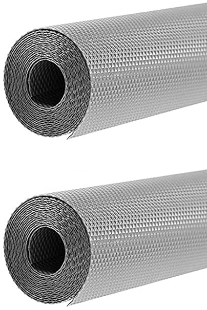 Ionix mat, Multipurpose 45cm x 5m, Kitchen mat, Anti Slip mat for Bathroom Floor, Kitchen mats, Shelf Liners, Kitchen Shelf Sheets, Anti Slip mat, Sheets for Kitchen Shelves, Table mat, (2 Roll, Grey)