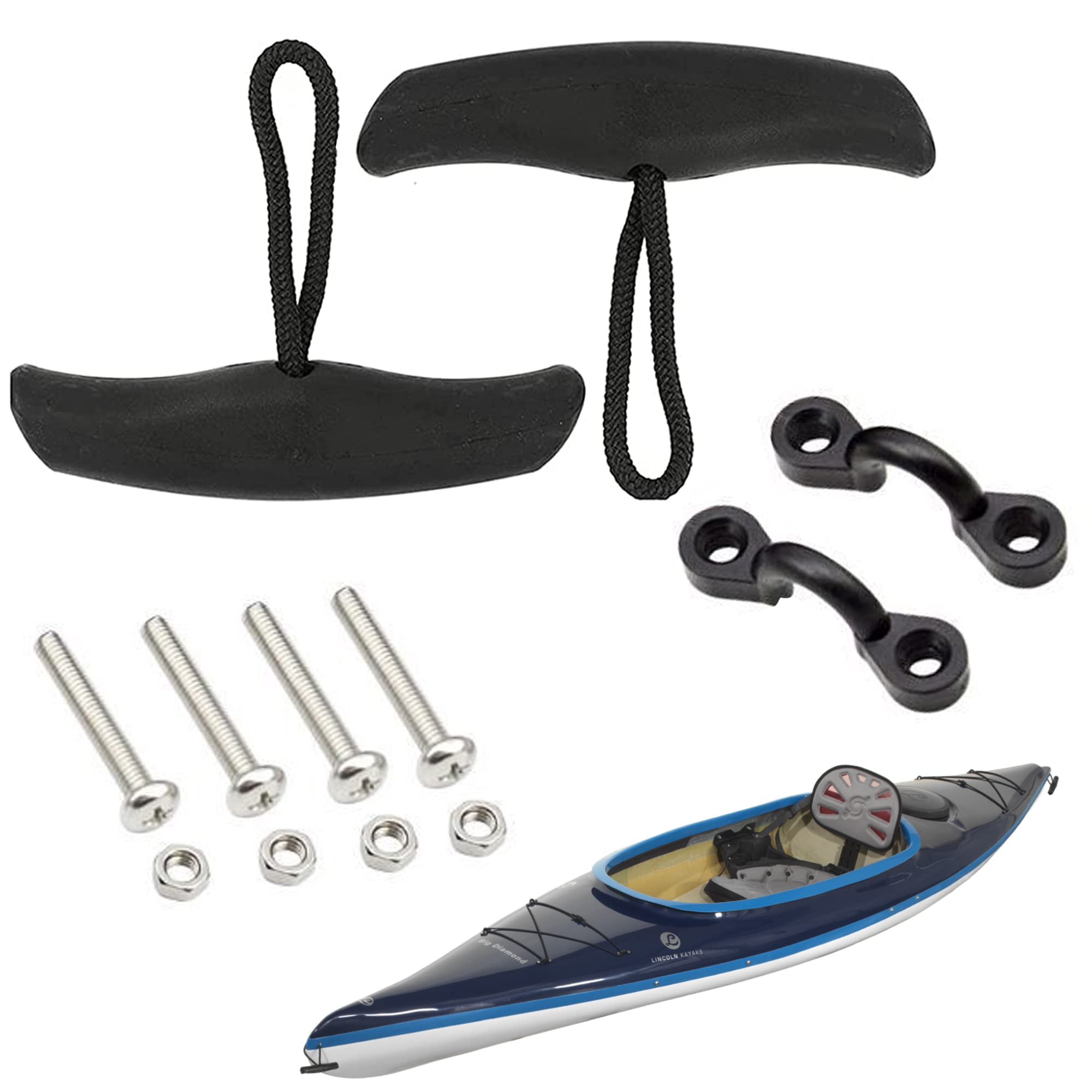 Maniglie Per Kayak 4 Pezzi - PVC Per Trasporto Canoe E Attrezzature Nautiche - Foto 5