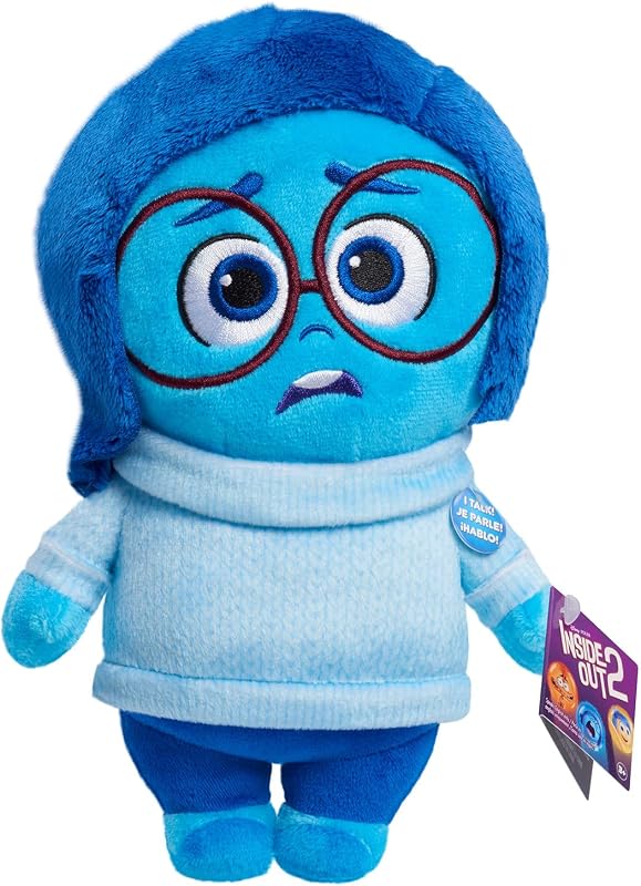 Inside Out 2 Talk It Out Small Plush - Sadness, Kids Toys for Ages 3 Up by Just Play