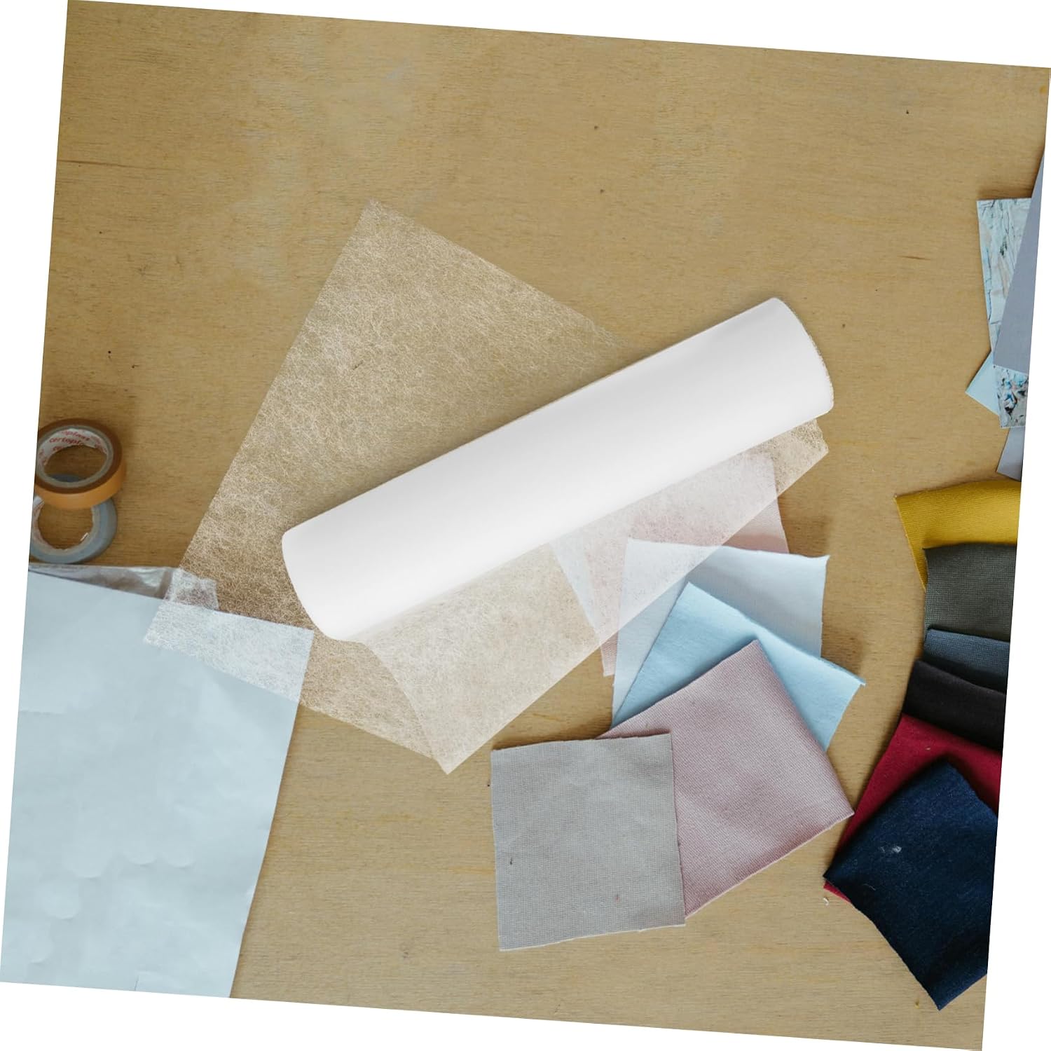 Generic Double Sided Fusible Interfacing Durable Non Woven Fabric Stabilizer for DIY Sewing Quilting and Crafting Supplies Strong Adhesion Versatile Applications White Color