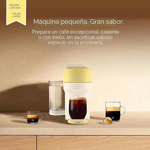 Miniatura 4 de Nespresso - Cafetera y espresso Vertuo Pop+ de edición limitada de De'Longhi, amarillo pastel