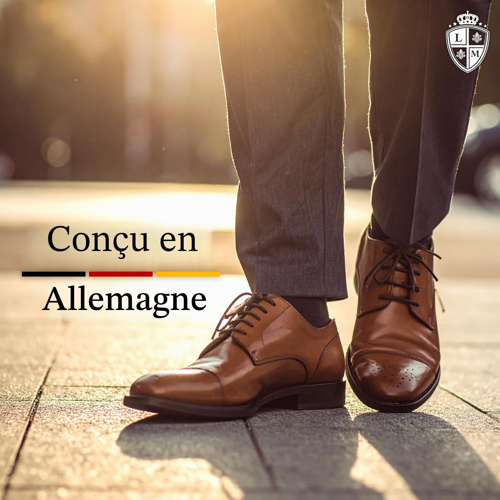 Langer & Messmer élargisseur de chaussures et de bottes pour le cou-de-pied pour hommes contre les chaussures qui serrent fabriqué en bois de hêtre massif y compris spray d'élargissement du cuir 50ml