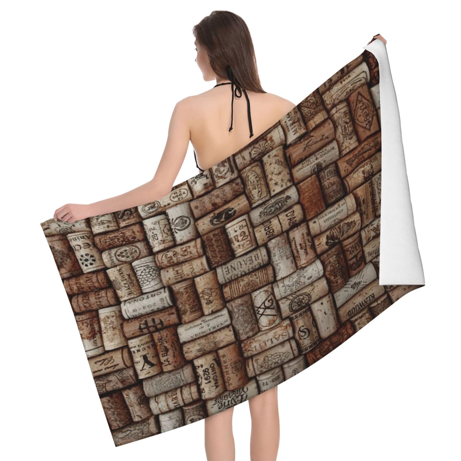 Serviette de bain microfibre ultra douce imprimé thématique