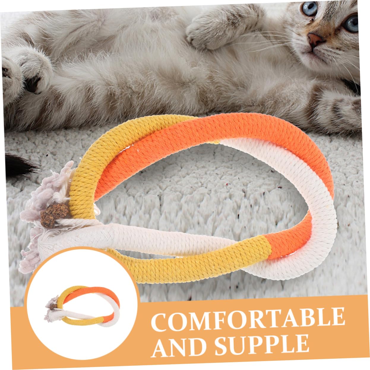 Yardwe 12 Pièces Corde À Mâcher pour Chat Jouets De Meulage De Voiture Jouet pour Chat Jouets De Meulage De Dents De Chat Corde De e De Dents De pour Animaux De