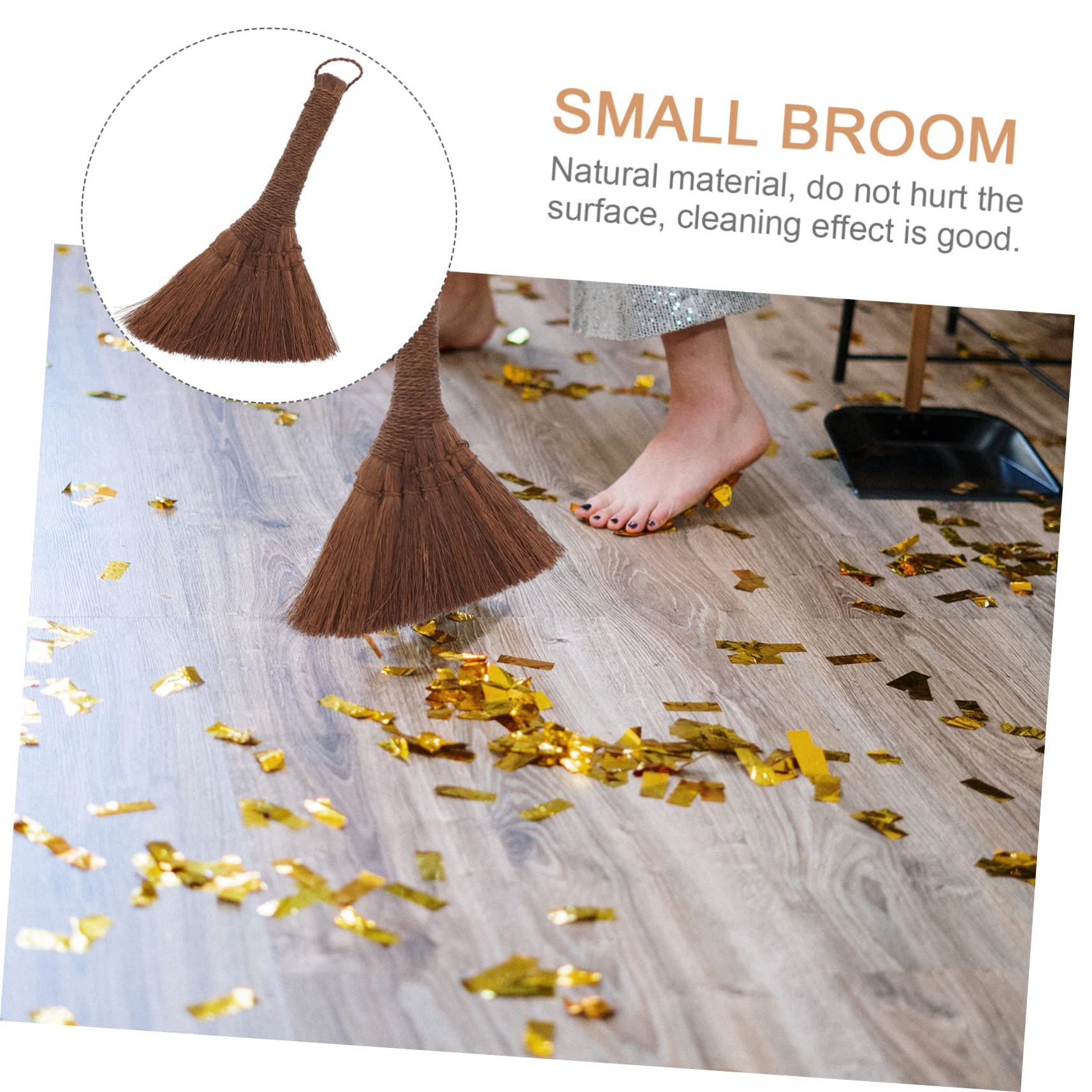AUTSUPPL 1pc Dust Broom Icing Protector Carpet Broom Broombie Small Broom Broom Settee Slipcover Broom Dustpan Sweeping Cordless Table Cleaning Brush Household Cleaning Brush Brown Silk