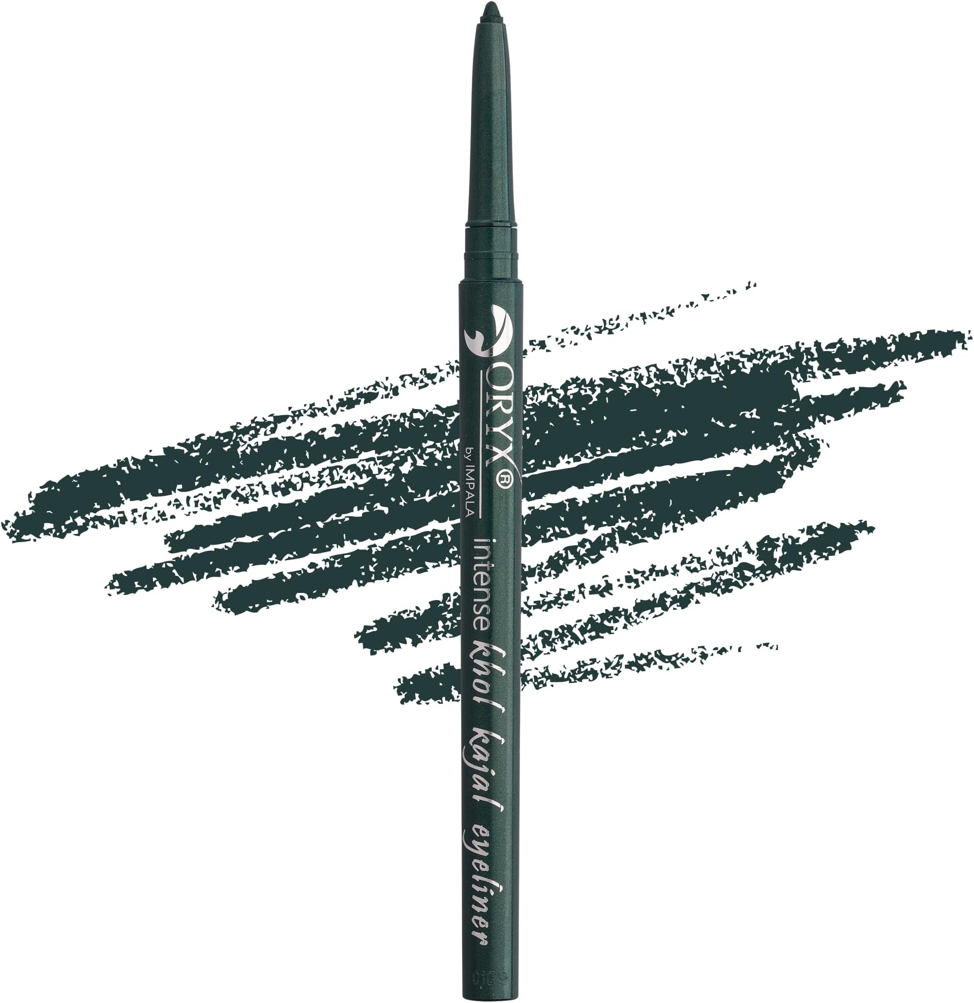 IMPALA | Oryx Khol Kajal Eye Pencil Smoky Green Blackened 01 | Waterproof Eyeliner | Precise Finish Eye Liner | Creamy and Easy to Apply | Intense, Long-Lasting, and Water-Resistant Color