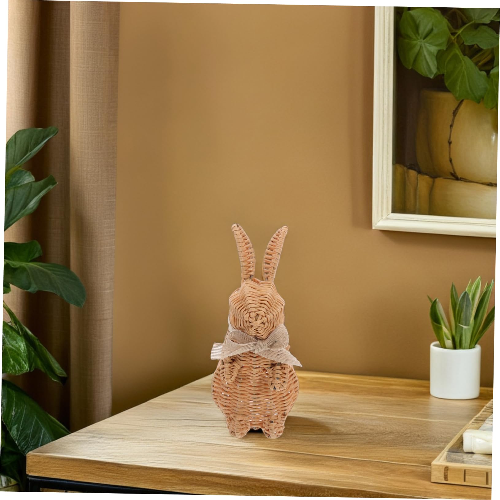 Cabilock Decorazioni A Forma Di Coniglietto Pasquale Statuine Di Coniglietto Intrecciate Decorazioni Da Tavolo Per Il Giardino Accessori Pasquali