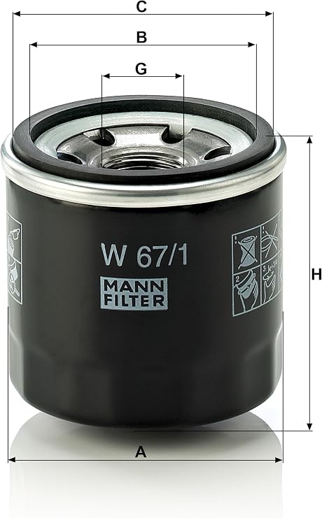 Mann Filter W 67/1 Yağ Filtresi (Nissan - KIA)