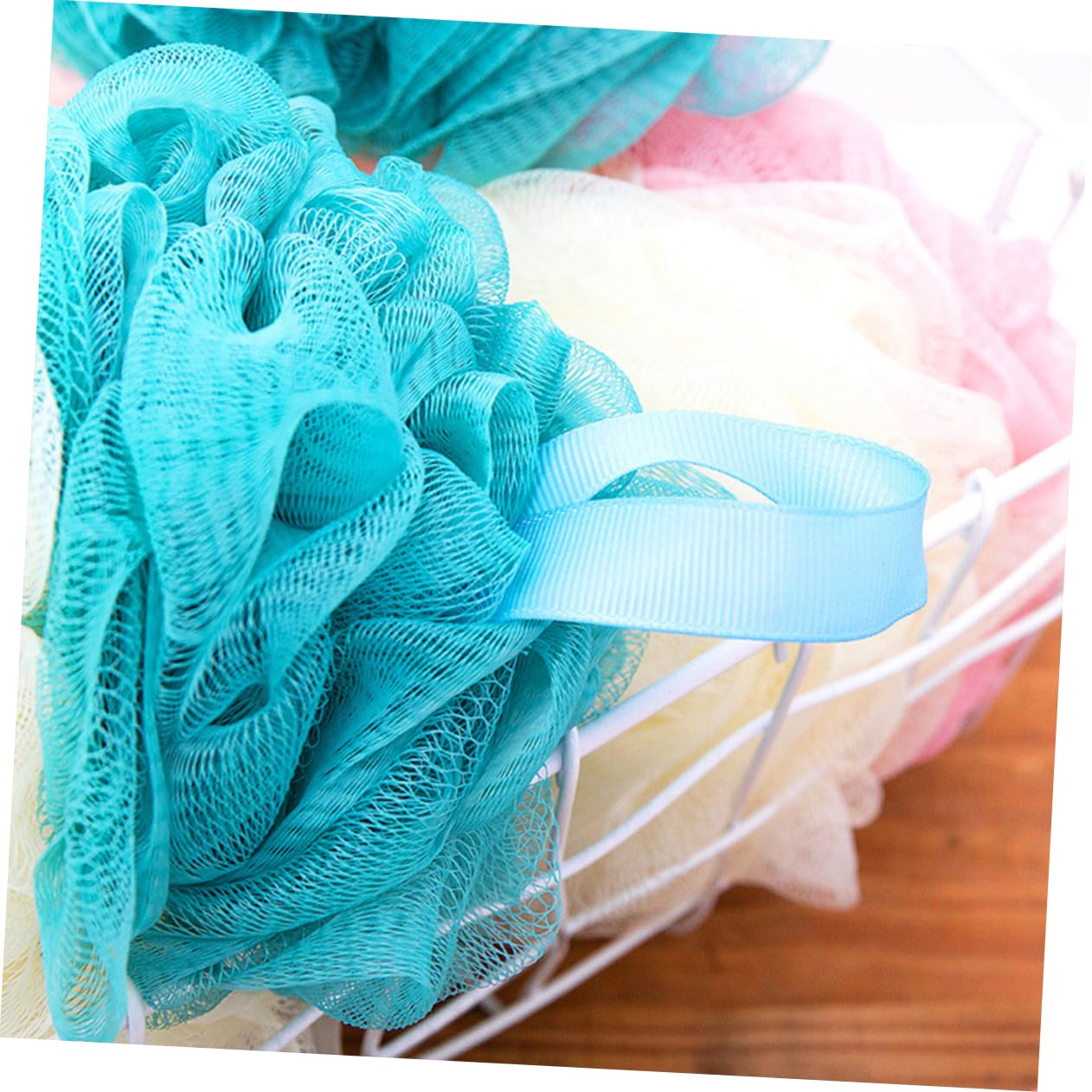 FRCOLOR 6 Piezas Puf De Baño Depurador De Baño Para El Cuerpo Depurador De Cuerpo Esponja De Baño Exfoliante Esponjas De Lufa De Baño Esponjas Naturales Baño Suave Escarchado Flor De Baño