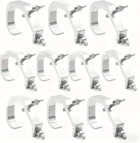 Paquete de 6 abrazaderas de luz de escenario, abrazadera de armadura de aleación de aluminio, gancho de abrazadera de luz de escenario para