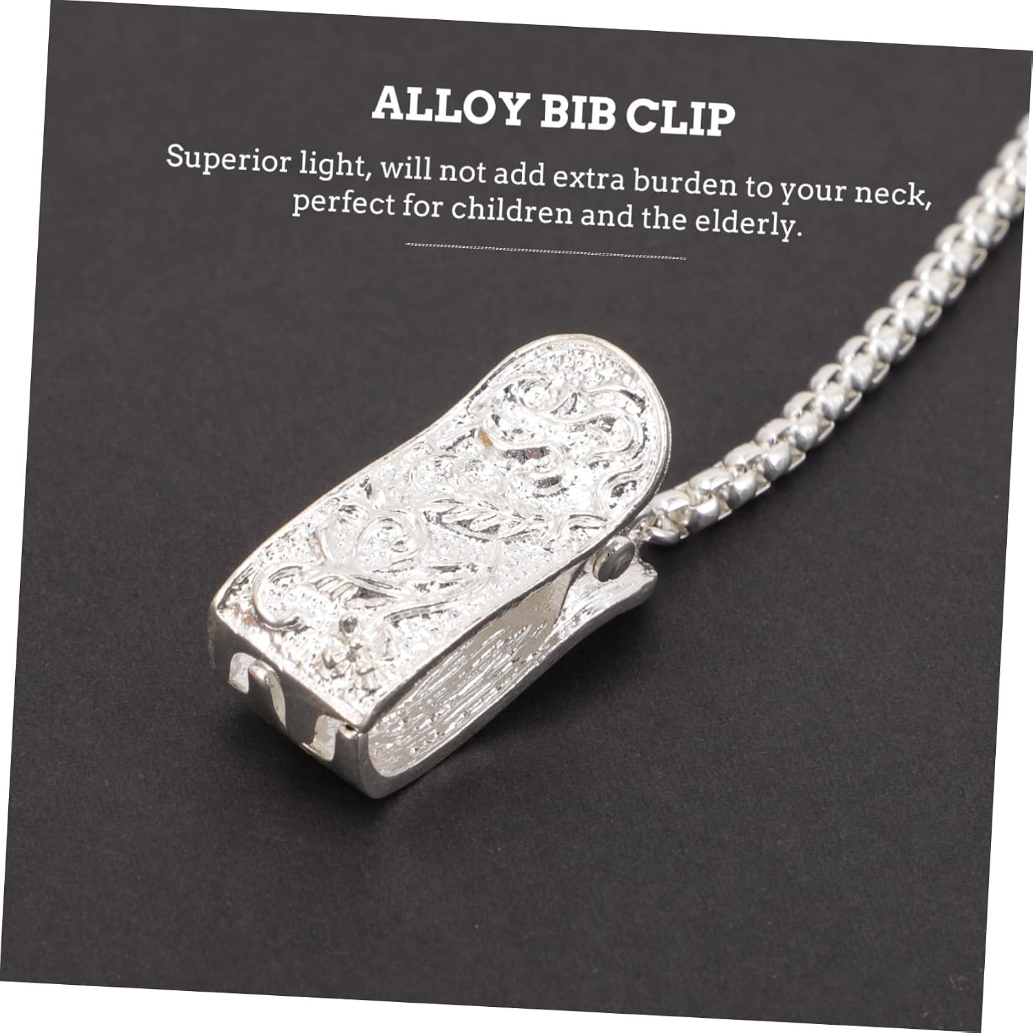 Bib Clip Chain for Durable Bib Holder Clips for Easy Use Suitable for Various Needs for Dining Out Napkin Holding and More