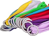 Vista 8 de MDS - Paquete de 50 bandas elásticas de elastano para silla, lazos elásticos para sillas con hebilla deslizante, ajuste universal para bodas, Acción