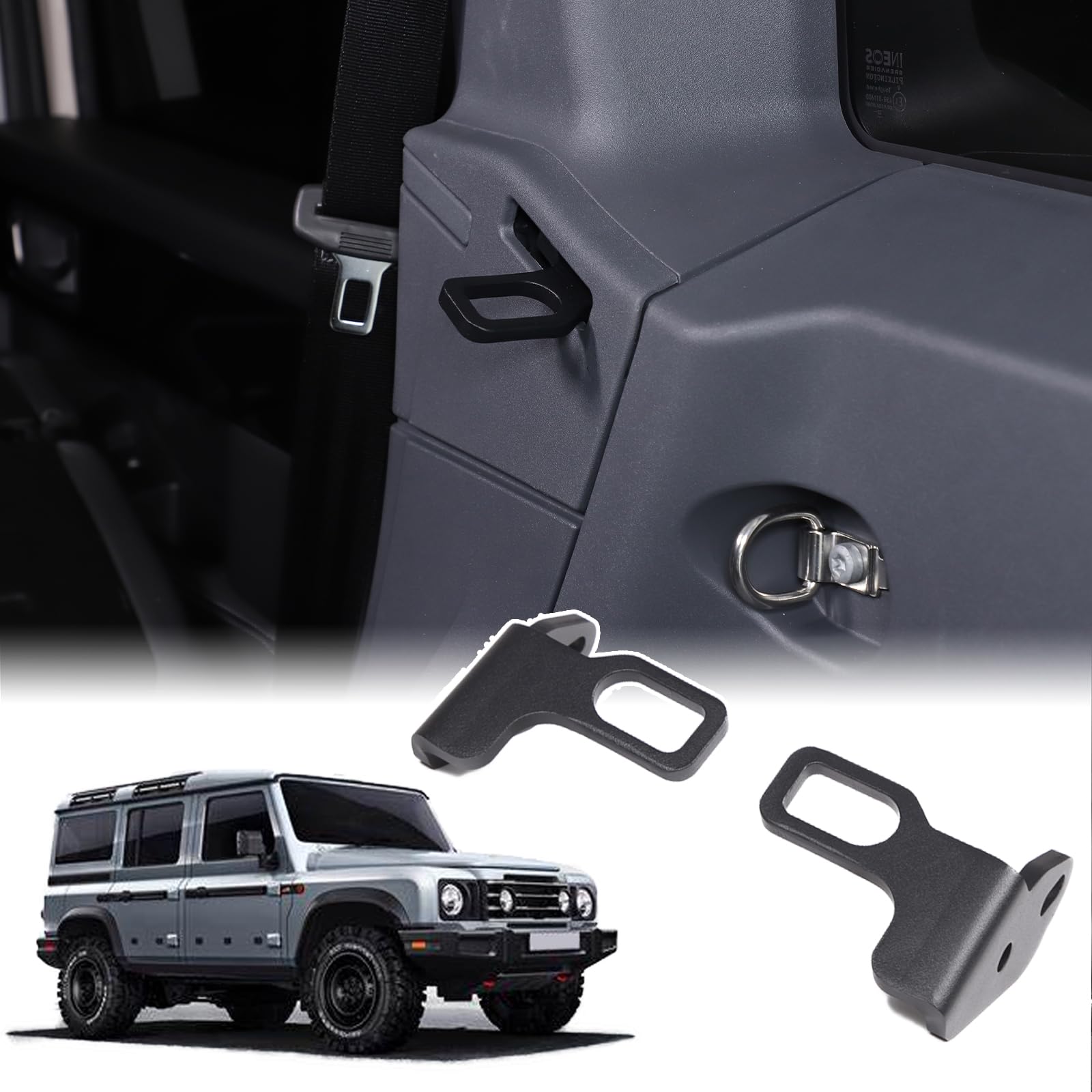 Bekantogy Car Rear Seat Backrest Adjustment Device Compatible with Ineos Grenadier 2020-2024 Carbon Steel Car Rear Seat Backrest Angle Adjustment Bracket Interior Replacement Accessor