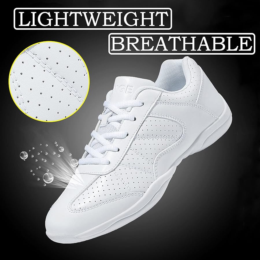 CERYTHRINA Jeugd Meisjes Cheer Schoenen Vrouwen Cheerleading Dans Schoenen Atletische Training Tennis Wandelen Competitie Sneakers, Zwart, 38.5 EU
