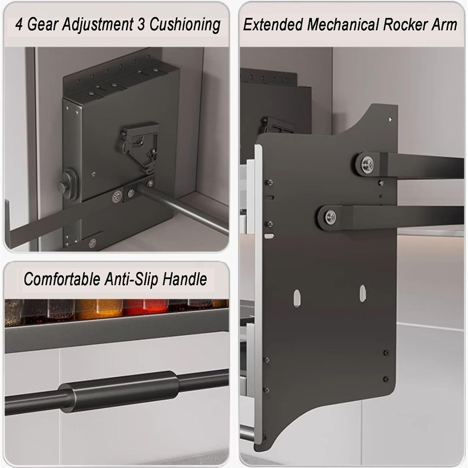 Wall Cabinet Lifting Bowl Basket,Pull-Down Kitchen Basket,Heavy-Duty 2-Tier Wall Storage,Space Saving for Home Bar Cafe,650mm