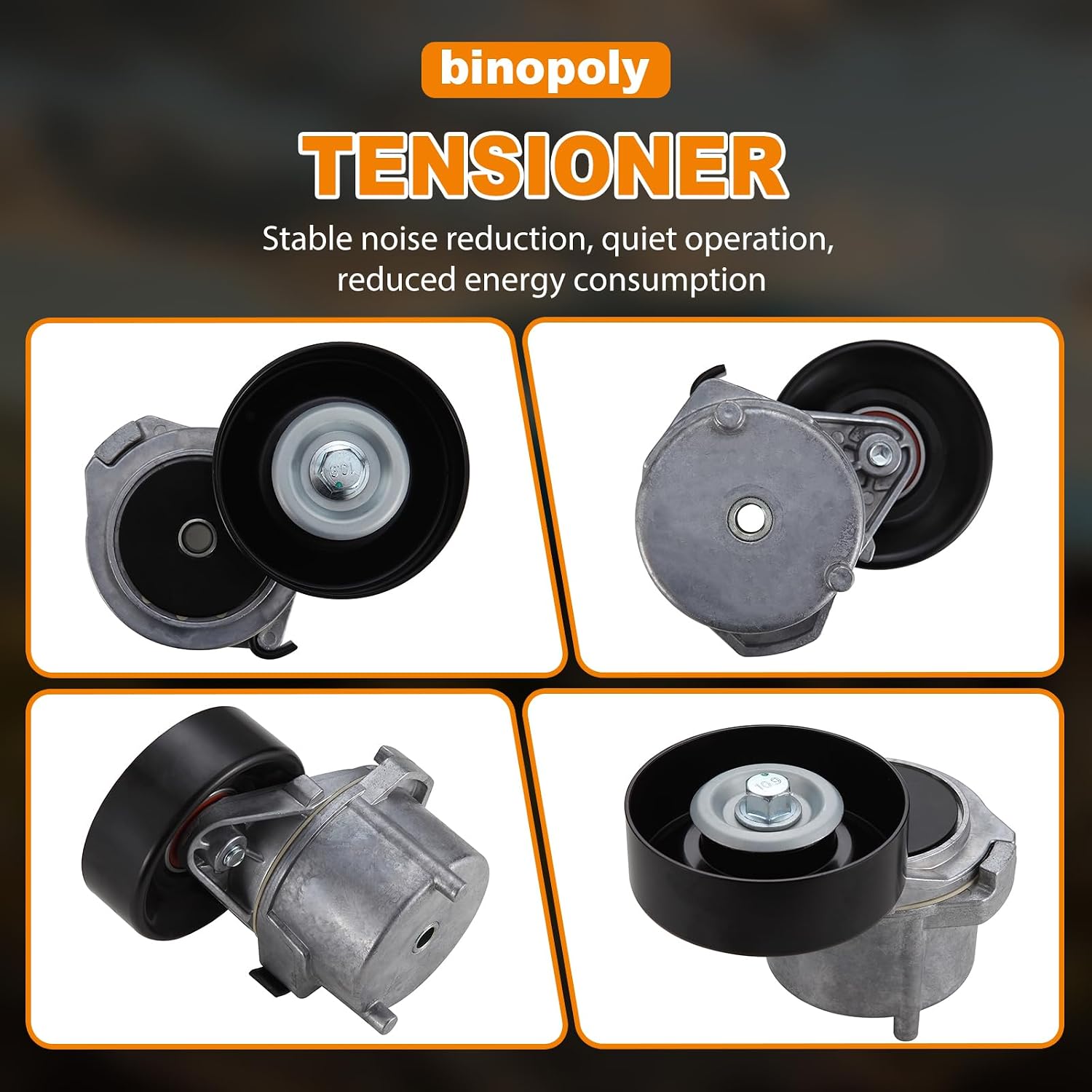 binopoly 38138 Drive Belt Tensioner Assembly With Pulley For 97-08 Ford E Series Van/F Series Pickup OE#419-211 89260 5L3Z6B209AA 305260 49232 45862