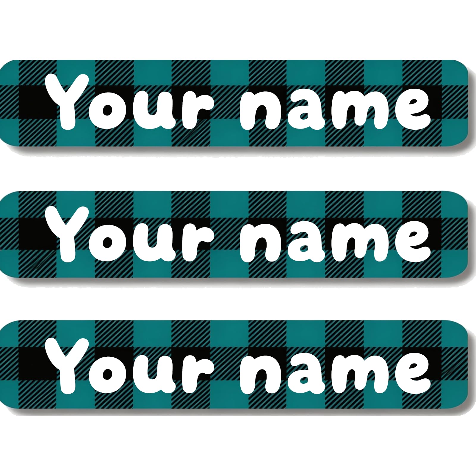 Personalized Waterproof Name Stickers for Kids, Washable Clothing Labels, Durable Name Tags for School, Kindergarten, Lunch Boxes, Books, Toys – Ideal Back to School（Green and Black）