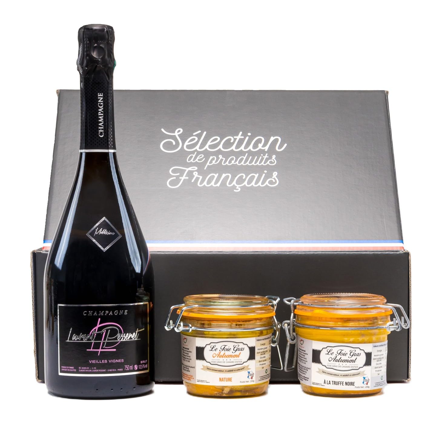 Coffret Gourmet Ondarroa Foies Gras Entiers & Bouteille Festive