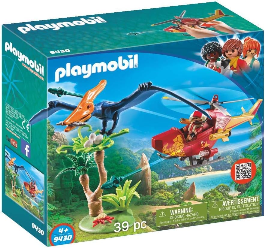Dinos Adventure Copter With Pterodactyl, Multi-Colour, 9430