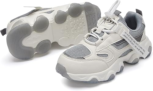 Miniatura 4 de Casbeam Tenis transpirables de malla para niños, ligeros, fáciles de caminar, con correa deportiva, para correr, para niños y niñas