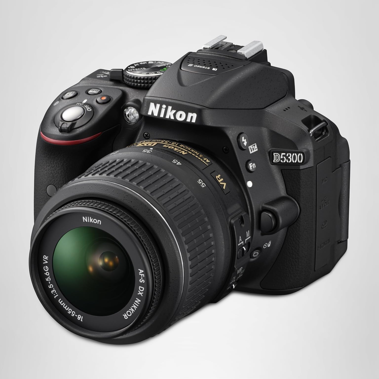 Nikon D5300 Digital SLR Camera with 18-55mm VR Lens Kit - Black