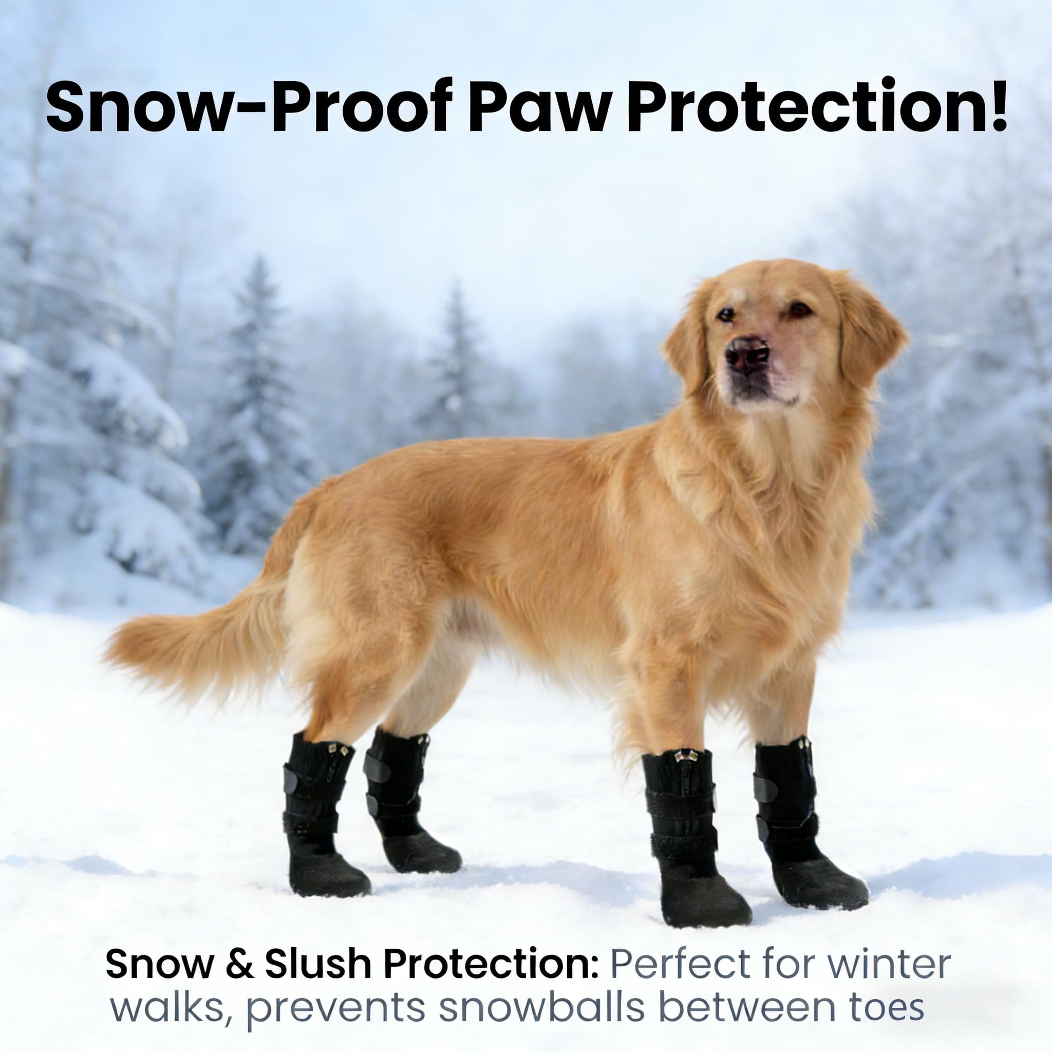 Calzini antiscivolo per cani con cerniera, scarpe per cani impermeabili per evitare di leccare le zampe, giornate invernali, neve, pioggia, protezione per pavimentazione calda, per cani