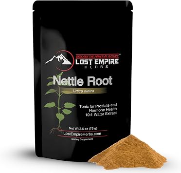 Lost Empire Herbs Stinging Nettle Root Urtica Dioica 101 Full-Spectrum Water Extract Powder Supplement for Men, Urinary Function 75 Grams