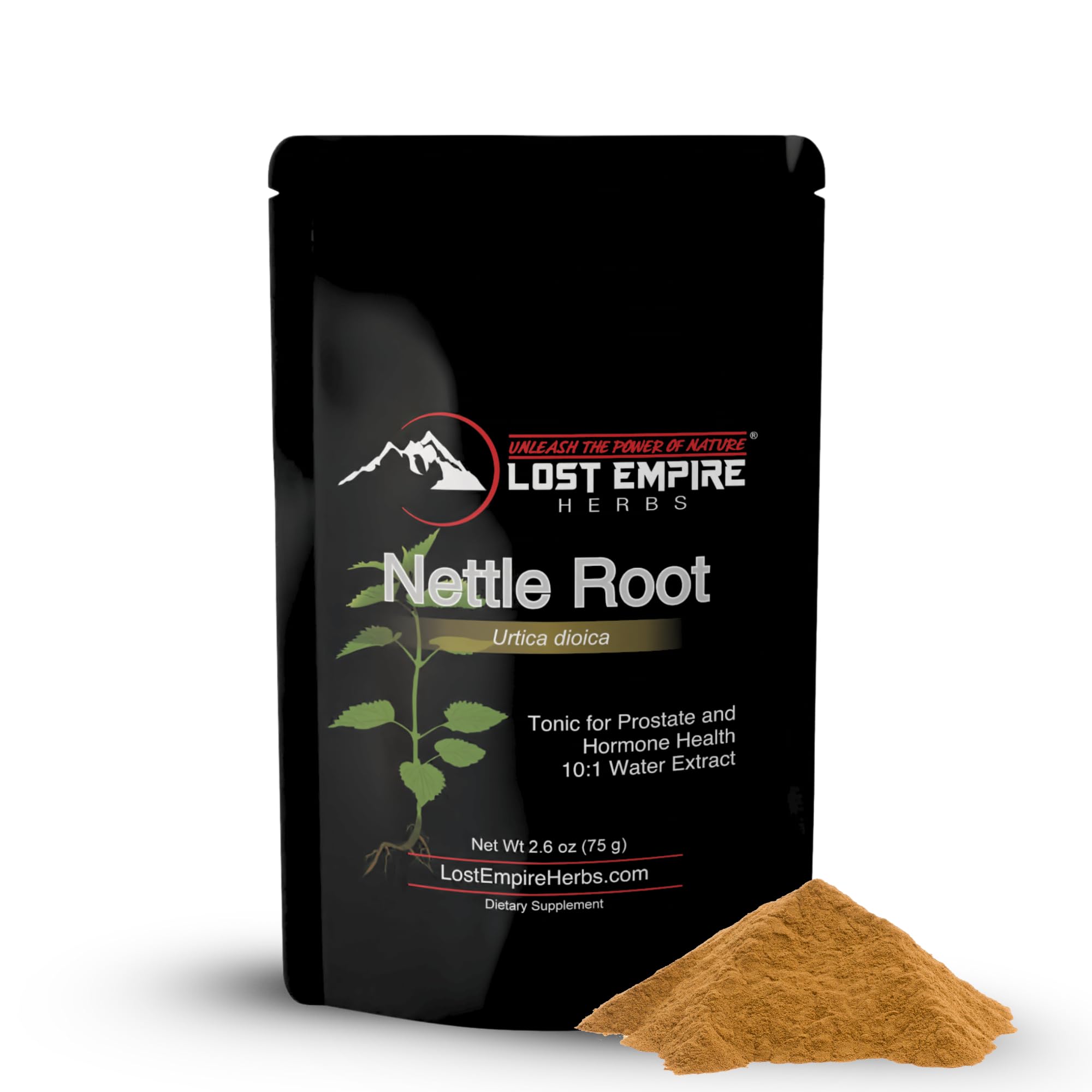 Lost Empire Herbs Stinging Nettle Root (Urtica Dioica) 10:1 Full-Spectrum Water Extract Powder Supplement for Men, Urinary Function (75 Grams)