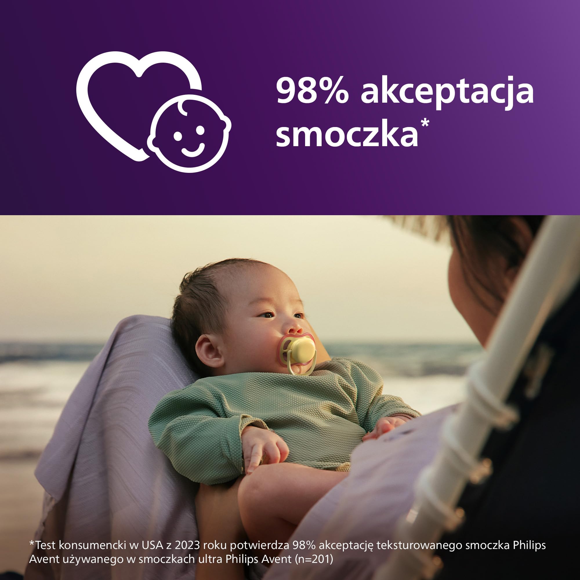 Philips Avent Ultra Air Smoczki — ortodontyczny smoczek dla dzieci w wieku 0–6 miesięcy, symetryczna miękka silikonowa końcówka, bez BPA, 2 etui do sterylizacji, 4 sztuki, SCF087/20