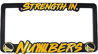 GSW Strength in Numbers 3D Raised License Plate Frame (Gold and Yellow)