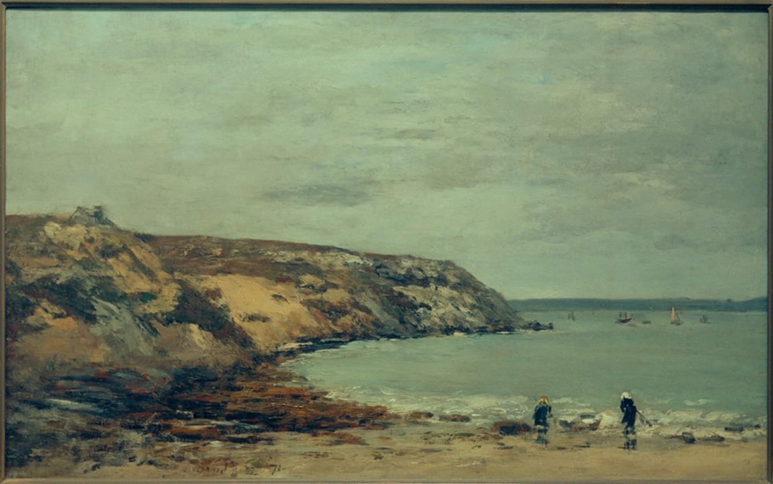 SERENDIPITP Retro Picture Poster Wall Art Pictures Painting Rade De Brest From Bindy by Eugene Louis Boudin Wall Art Canvas Print for Wall Decor 60x90cm