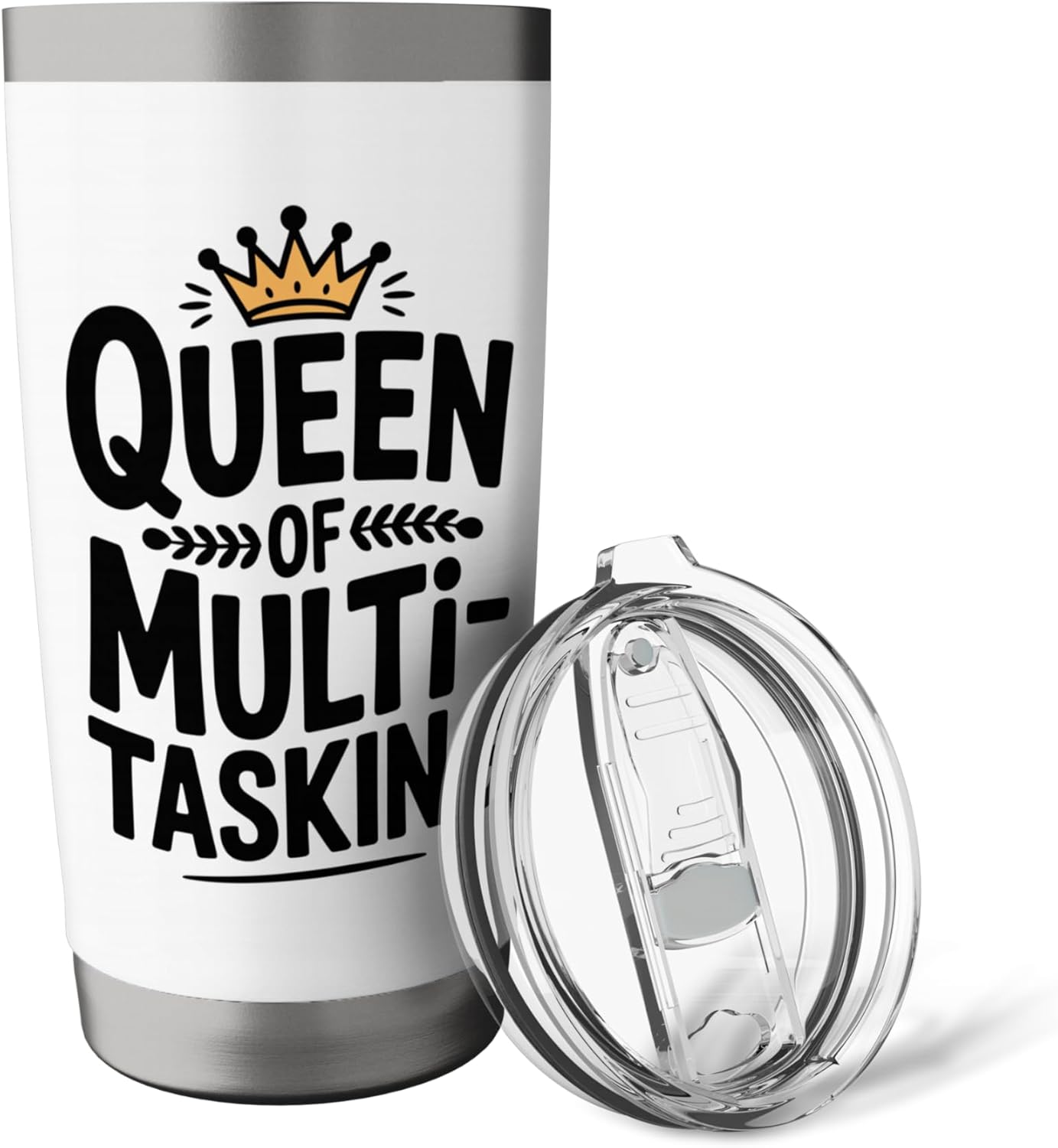 Queen of Multitasking Funny Mom Life Humor Stainless Steel Insulated Tumbler - Image 5