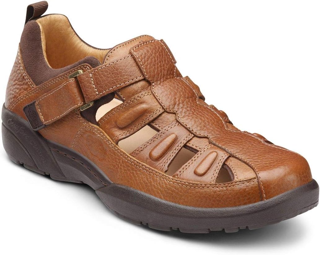 Dr. ComfortDr. Comfort Fisherman Men's Therapeutic Diabetic Extra Depth Sandal: Chestnut 15.0 Wide (E/2E)