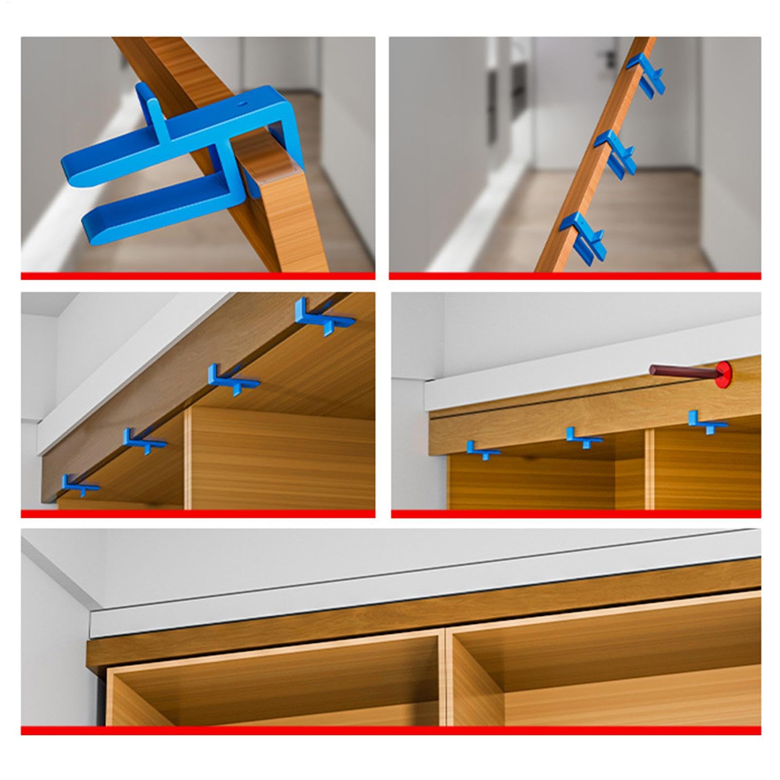 U Scribe Jig - Maschera e strumento per la lavorazione del legno | Morsetti per la scrittura del pannello 'armadio, strumenti multifunzionali per la lavorazione del legno professionale