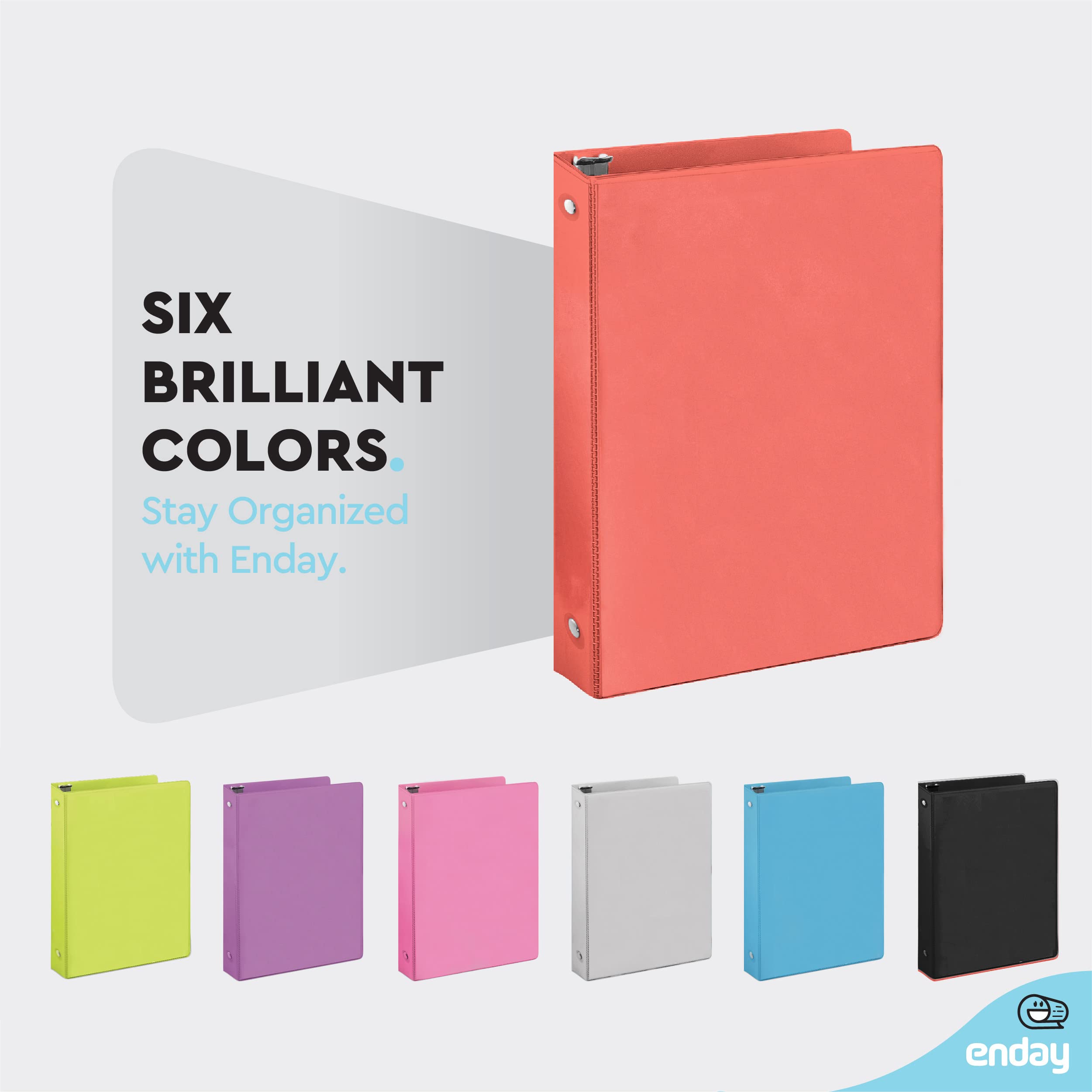 Emraw Super Grand 1" 3 anneaux Reliure avec 2-poches - Disponible en rouge - Grand pour l'école, maison, bureau (2-Pack)