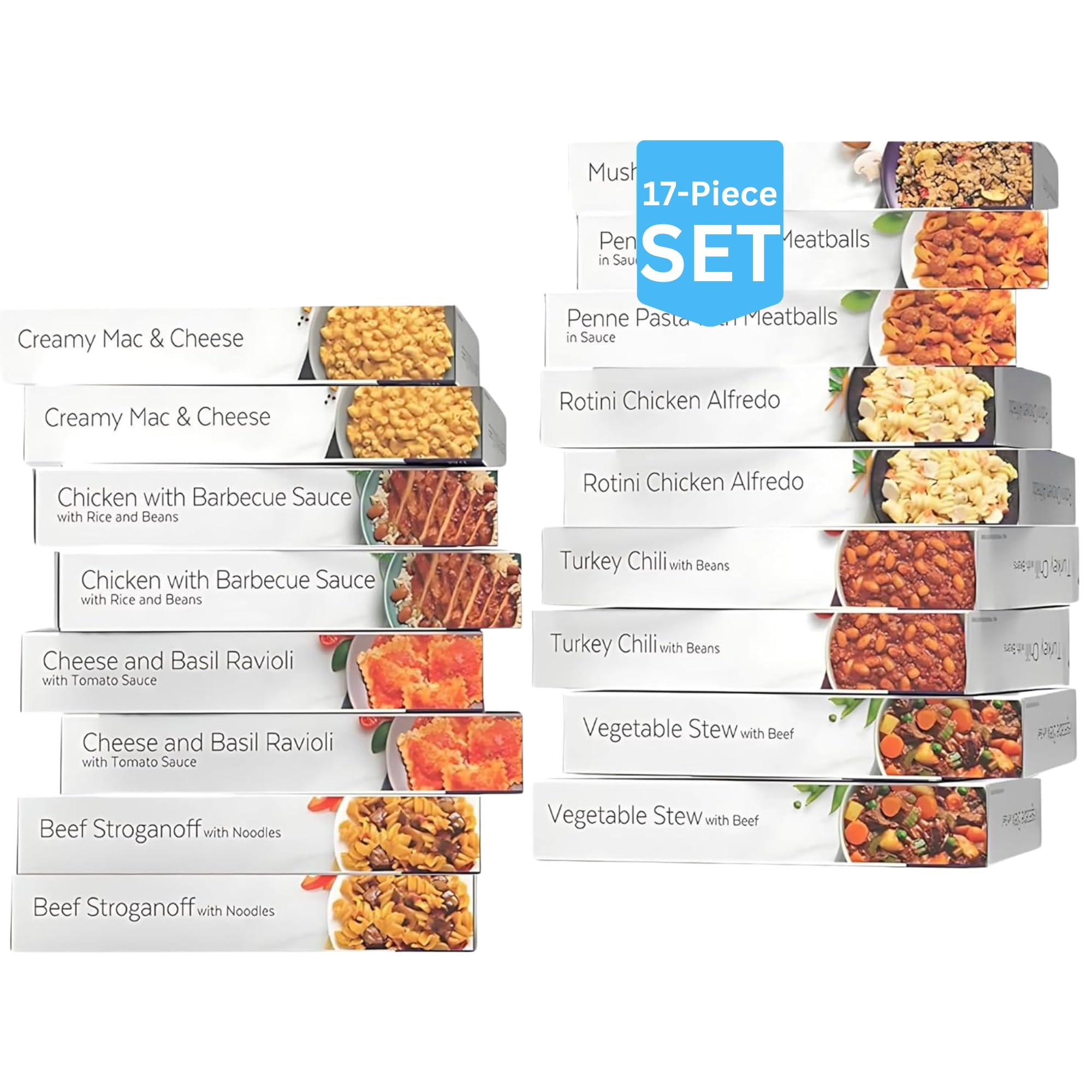HMR Variety Entrée Packs |Pre-packaged Lunch or Dinner to Support Weight Loss| Ready to Eat Meals |10-20 grams of Protein per Entrée | Low Calorie Food | 7-8oz Servings per Meal (8 Ounce (Pack of 17))
