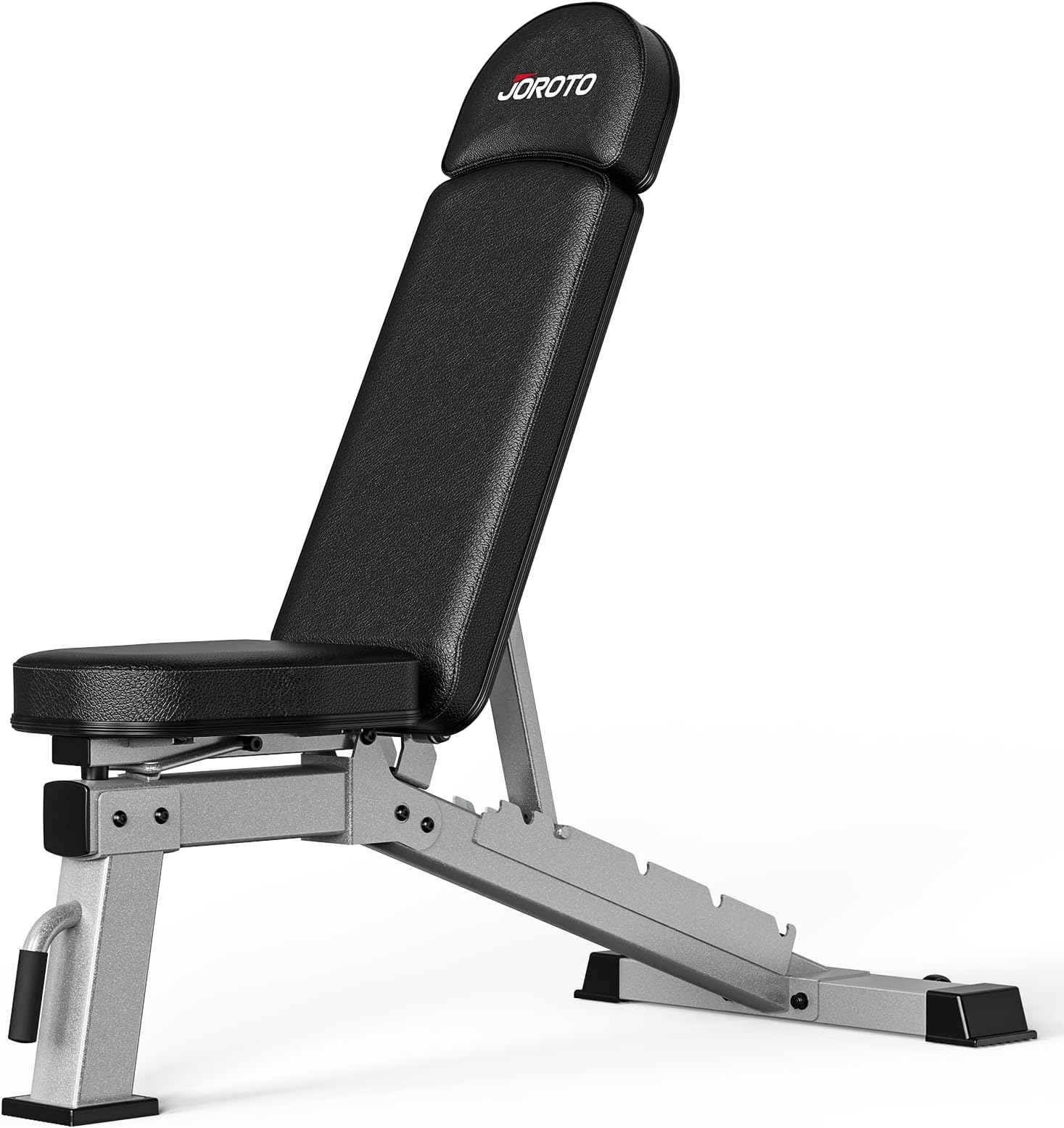 JOROTO Adjustable Weight Bench - 1300LBS Heavy Duty Workout Bench for Strength Training, Decline/Flat/Incline Bench Press with 34" Extra-Long Backrest & Wheels for Full Body Exercise