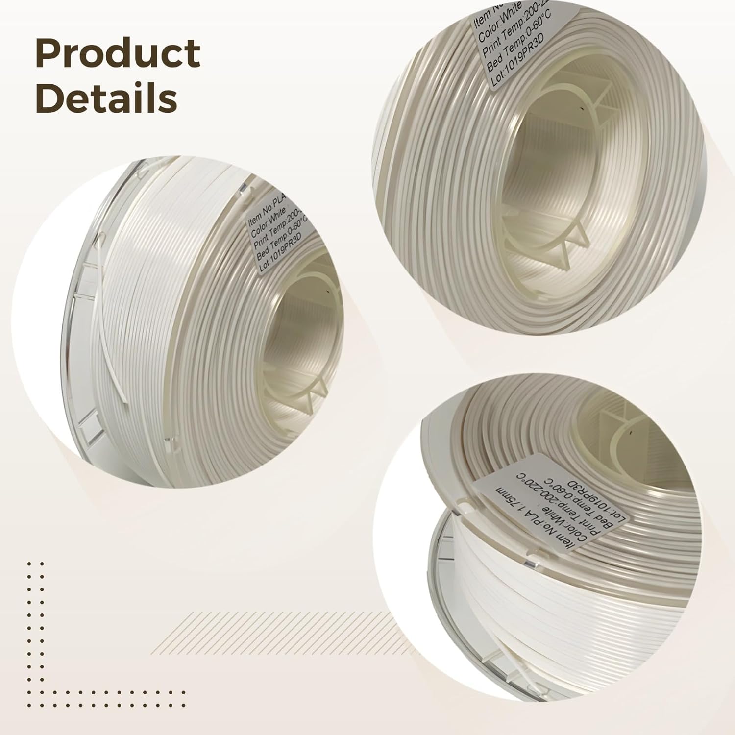 Generic for Models, Parts, Sculptures, Filament Pla for 3D Printing, High Precision, Biodegradable, 1.75 Mm and 3.0 Mm Selections