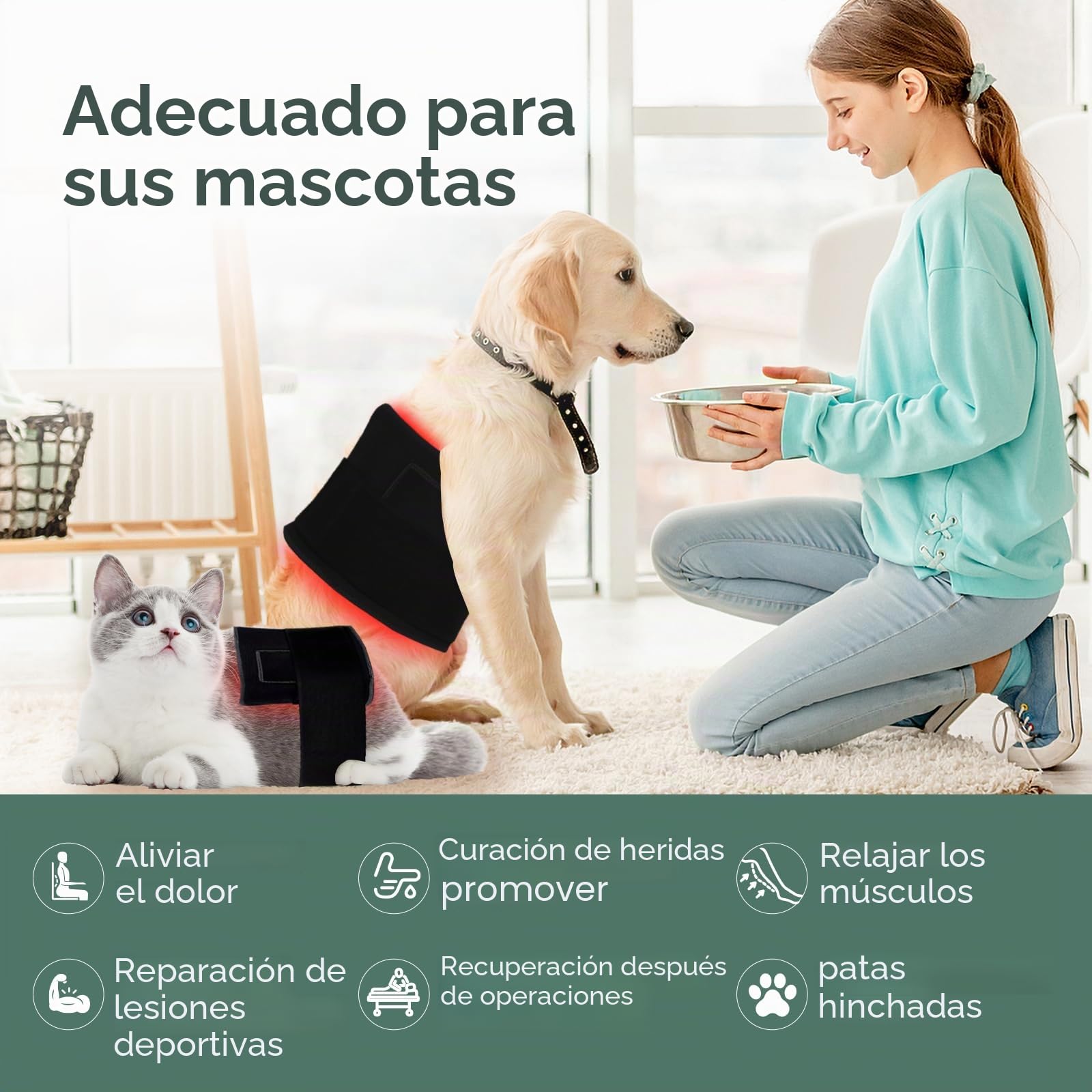 Cinturón de terapia con lámpara roja de 120 LED, temporizador de 7 niveles, 5 niveles de intensidad de luz y vibración, modo de pulso de 10 Hz, para el dolor de espalda, hombros, cintura