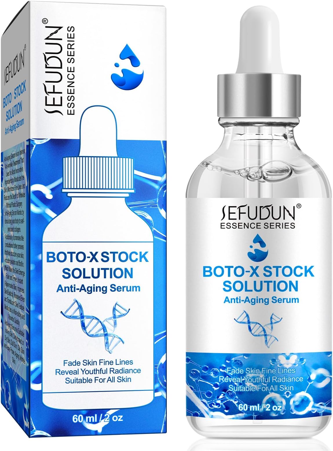 Boto-x Stock Solution Facial Serum 60ml, Boto-x Stock Anti Aging Serum For Face, Instant Face Tightening Boto-x, Reduce Fine Lines, Wrinkles, Boost Skin Collagen, Hydrate & Plump Skin