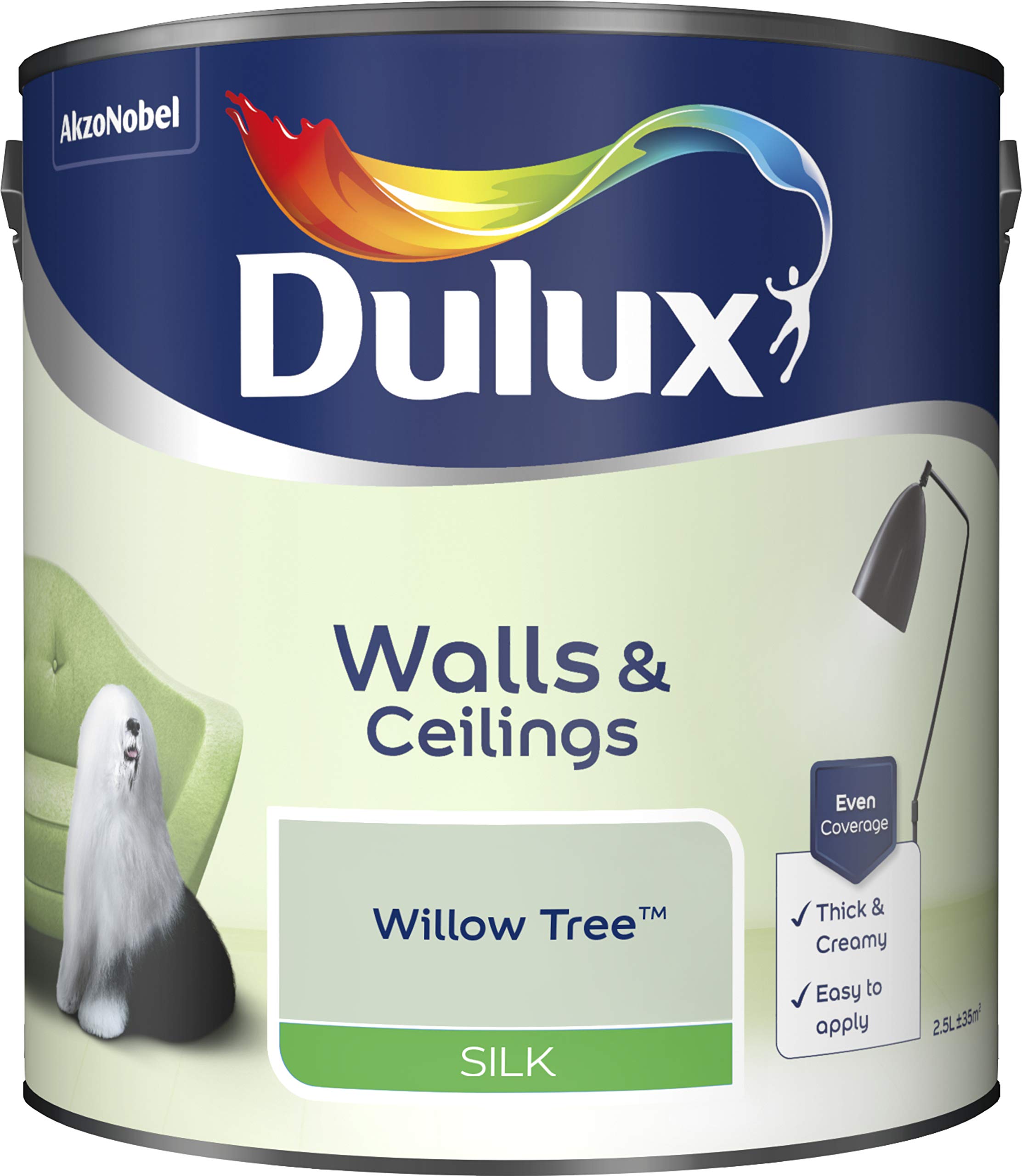 Dulux Paints 2.5 Litre Ready Mixed Silk Willow Tree
