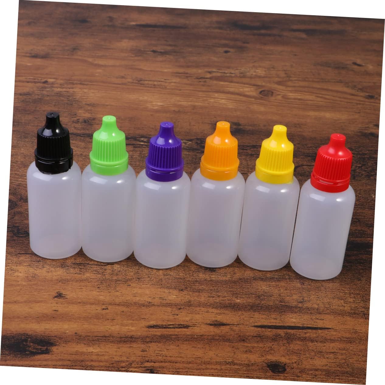 Zerodeko 30pcs Squeezable Eyedrops Bottles Refillable Plastic Containers for Eye Liquid Essential Oils More Random Colors for Travel Home Use