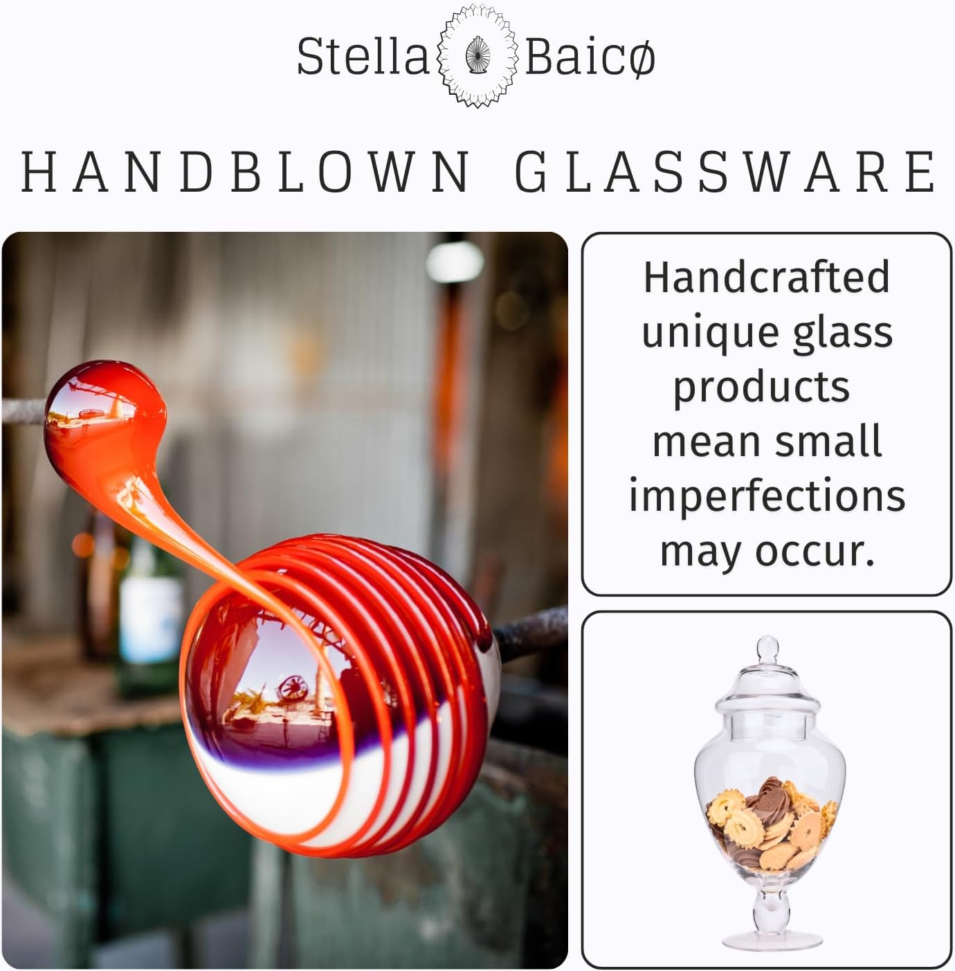 Large Glass Apothecary Jars with Lid, Glass Candy Jar for Candy Buffet, Elegant Decorative Glass Jars for Wedding, Display and Party, Clear Candy Canisters (Height: 12.6", Diameter: 6.3")