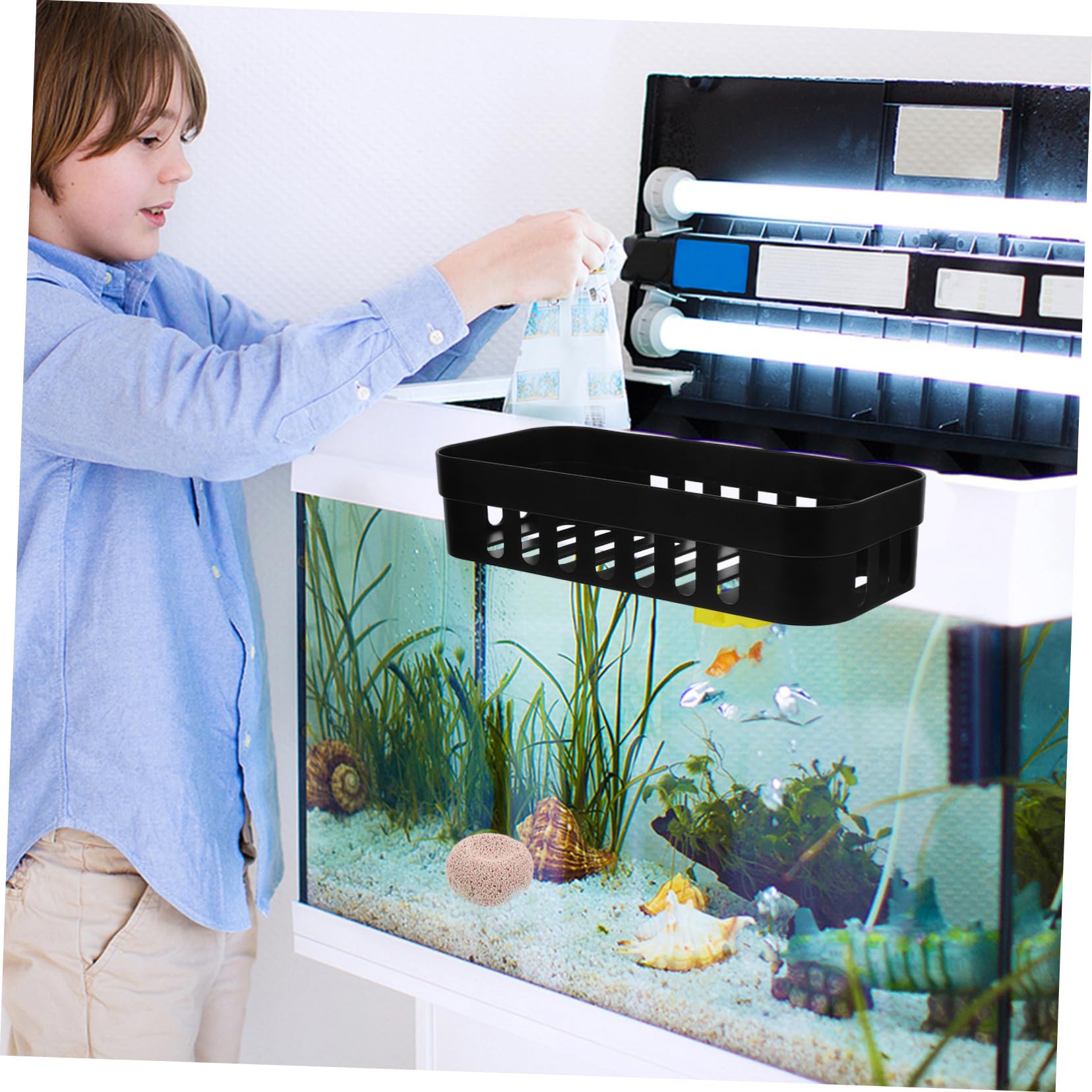 Toddmomy 5 Zestawów Roślina Wodna Doniczka Akcesoria Do Akwarium Fish Tank Plant Pot Wodne Sadzenia Garnek Akwarium Wiszące Sadzarka Akwarium Sadzenia Kosze Fish Tank Uchwyt Na 2 szt*5