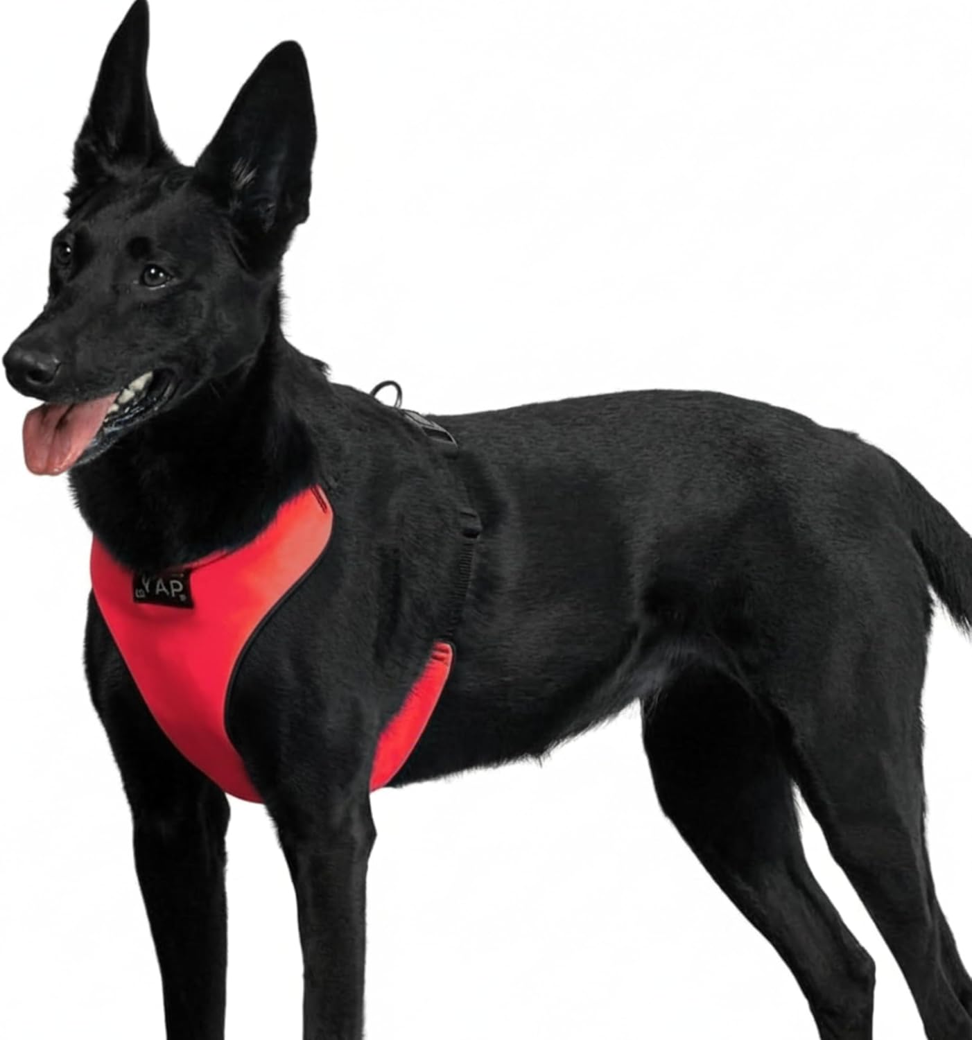 YAP Techno® Anti Pull Dog Harness, 4-Way Adjustable, Temperature Controlled Dog Vests for Large Dogs, Chokefree Dog Harness with Easy Control Handle for All Breeds; 45-90 lbs (Imperial Red, Large)