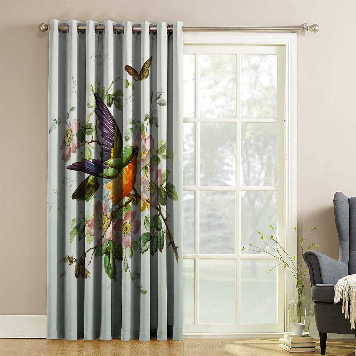 Cortinas De Ventana Color Crema Borgoña Para Dormitorio, 72 Pulgadas De  Largo, Decoración De Colibríes, Cortinas Para Sala De Estar, Juego De 2  Paneles De 84 Pulgadas De Ancho X 72, image size:1200x1200