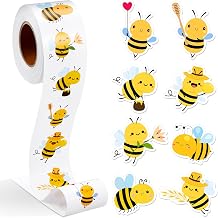 Qeeenar 1 Roll Stickers Decal Reward Cute Office Supplies Incentives Animals Sticker Halloween Party Favor, 500 Pcs Each RollBee