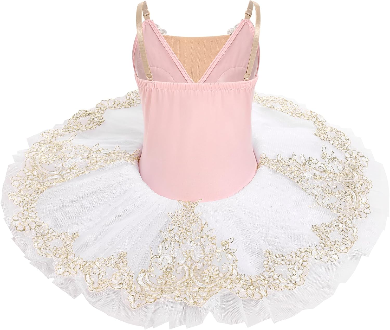 AFAVOM Girls Camisole Skirted Leotard Swan Lake Ballet Dance Outfit Embroidery Tutu Ballerina Princess Dress for Performance