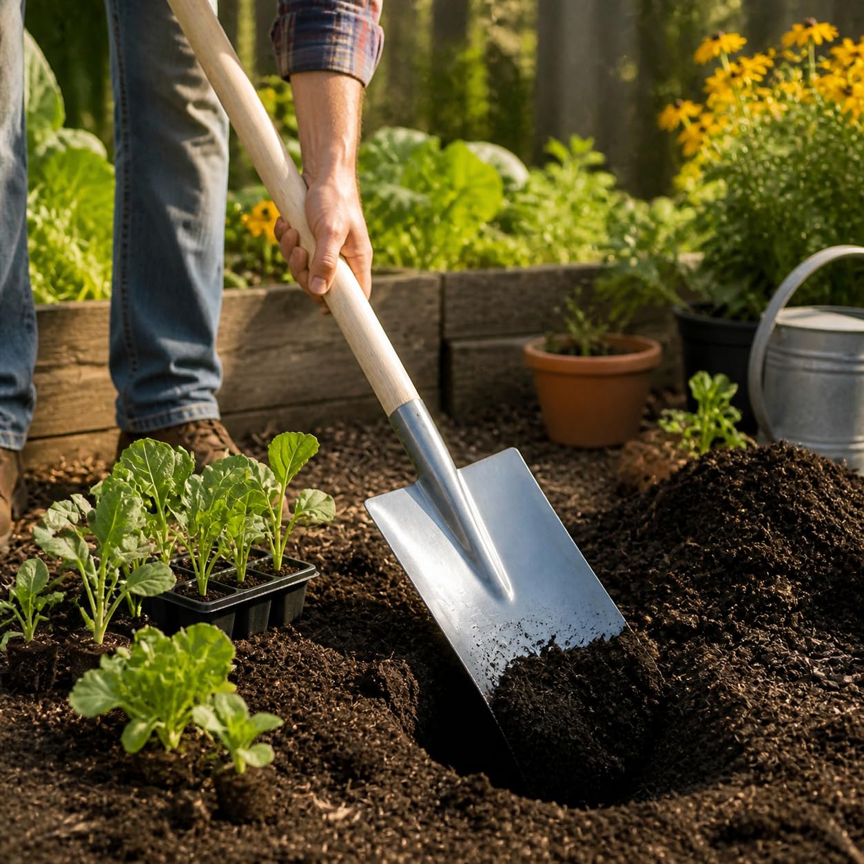 Pelle Jardinage en Métal, Size to 2