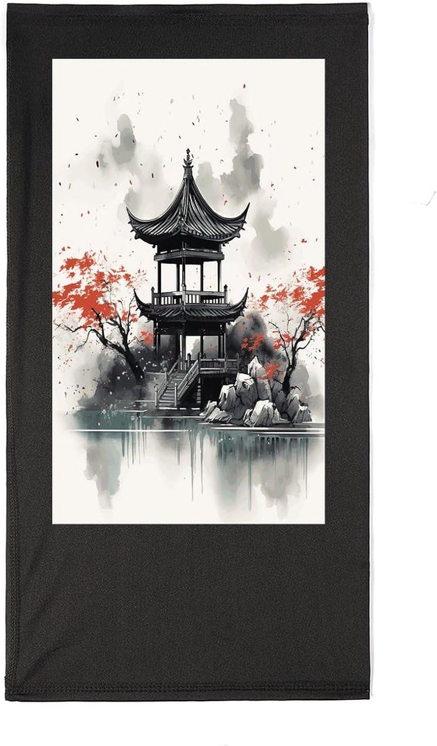 Chinese Ink Painting Summer Cooling Neck Gaiter,Face Mask Breathable Scarf for Men Women,Gaiter Face Mask for Skiing Fishing Hiking Cycling